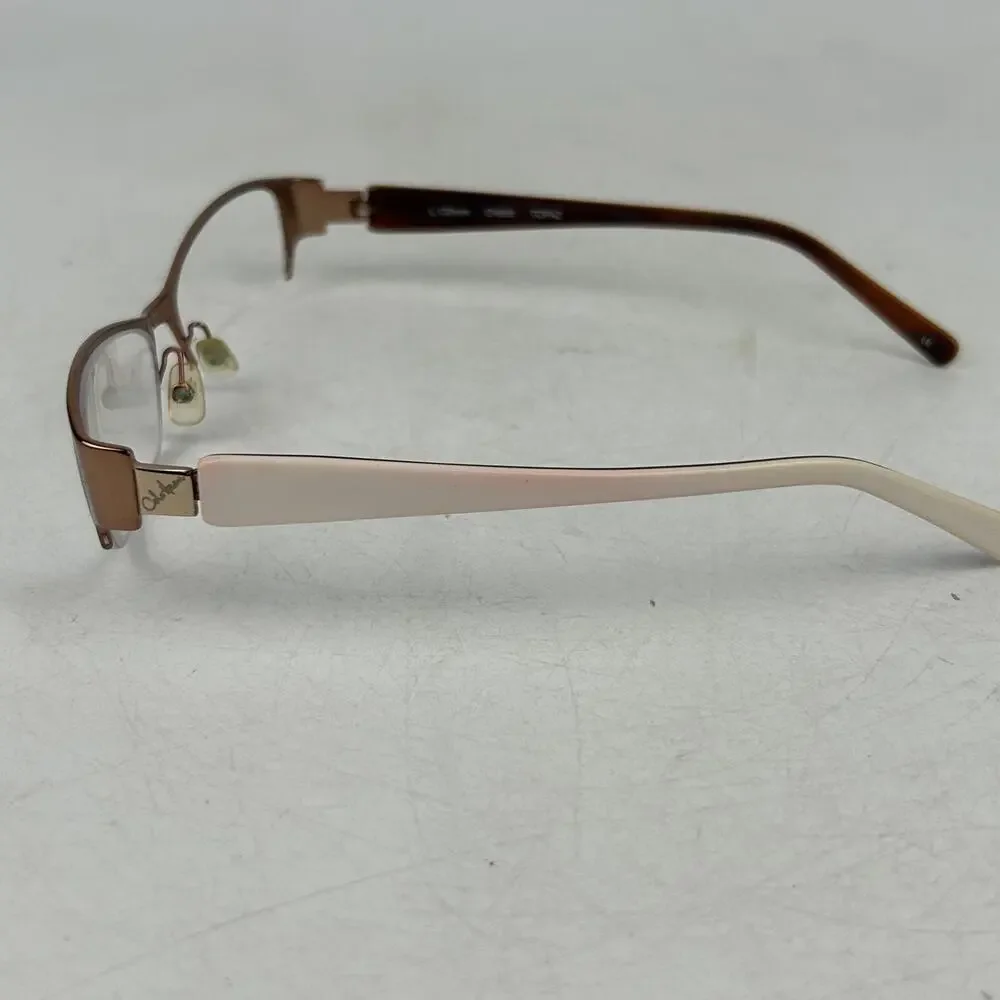 Cole Haan Ch900 Eyeglasses Topaz‎ Unisex Adult Brown Metal Half Rim 53-17-130mm